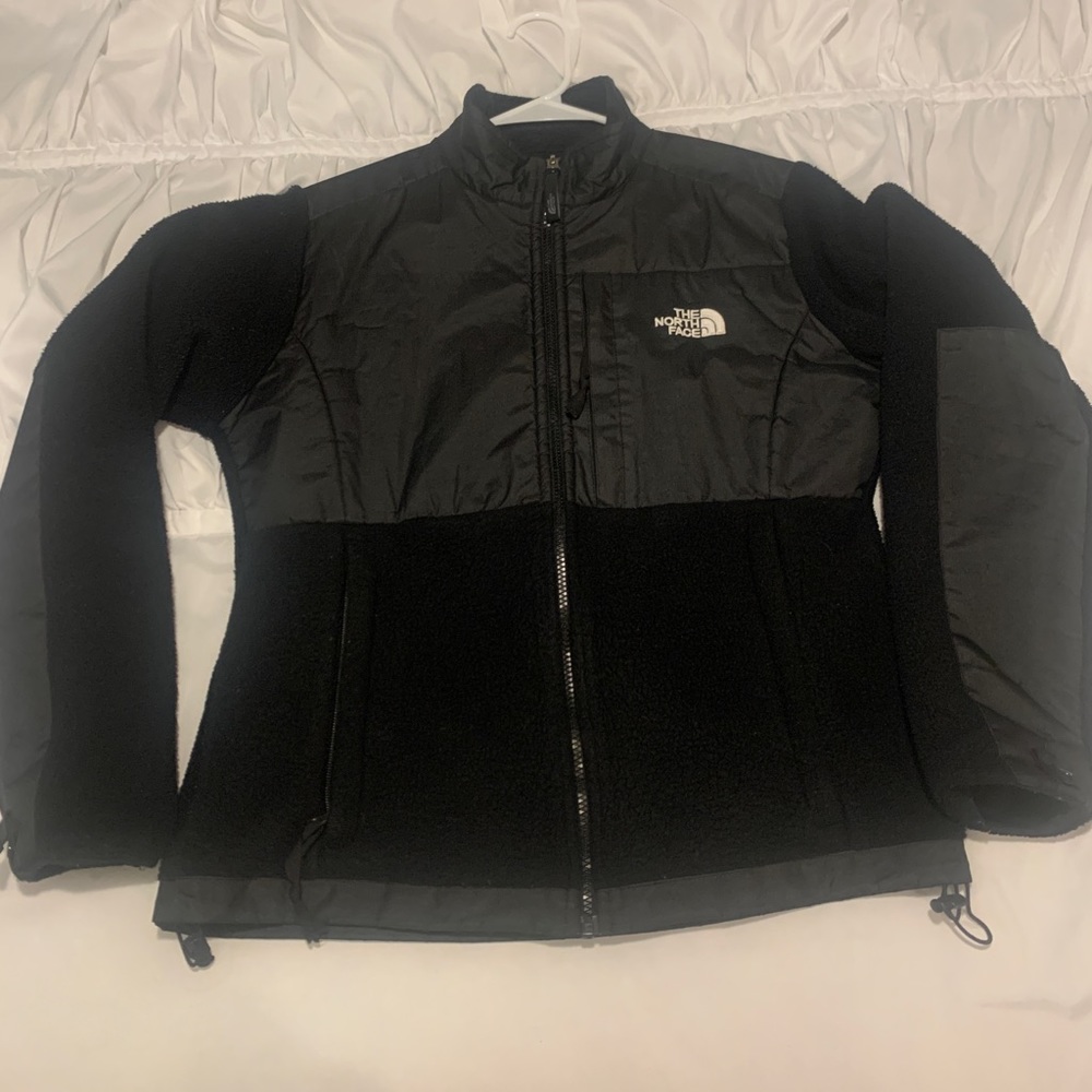 The North Face Women's Authentic Denali Fleece Jacket Small Black Full Zip Coat